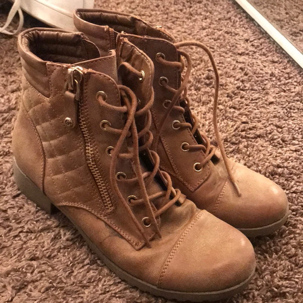 tan GUESS boots